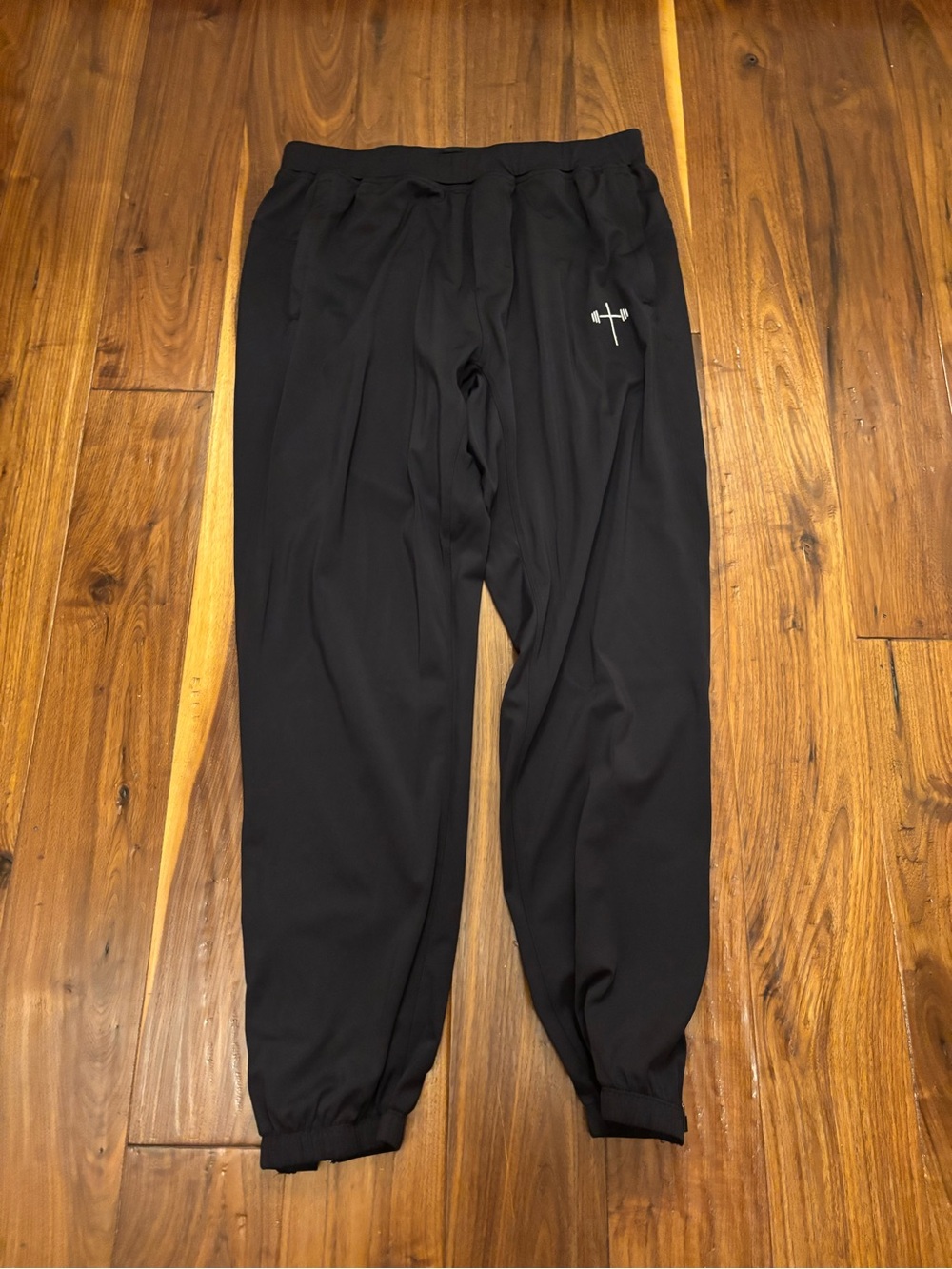 Holstrength Black Jogger Pants with Small White Logo